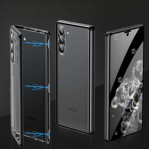 Tok Samsung Galaxy S23 Plus, Magnetic Dual Glass, fekete