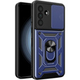 Páncélozott tok Samsung Galaxy A56, CamShield Slide, kék + edzett üveg 9H