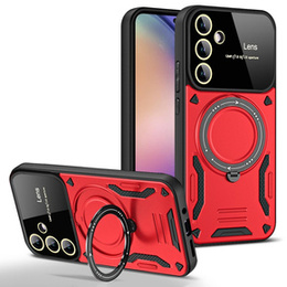 Páncélozott tok a Samsung Galaxy A55 5G készülékhez, Magnetic Ring, piros
