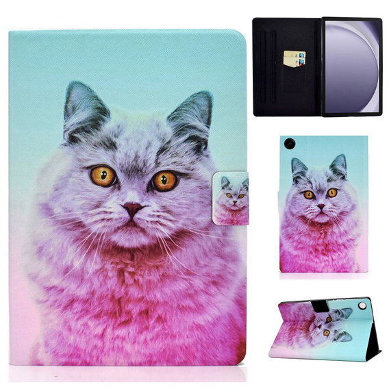 Telefontok a Samsung Galaxy Tab A9+ X210 / X215 / X216B, pink cat