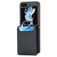 Tok Samsung Galaxy Z Flip7 FE / Z Flip6, Card Slot Ring Case, fekete