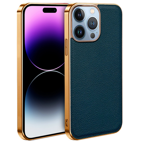 Telefontok a iPhone 13 Pro, Cowhide Leather, zöld