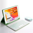 Tok + billentyűzet iPad 10.2 7/8/9 gen 2019/2020/2021, Keyboard Cover Pen Slot, zöld