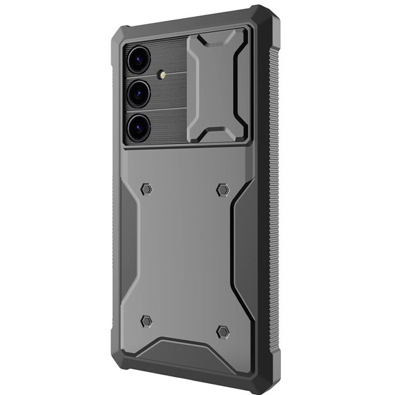 Tok Samsung Galaxy A55, ERBORD Rugged Case, fekete (két keret)