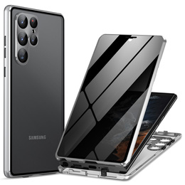 Tojás Samsung Galaxy S24 Ultra, Privacy Dual Glass, ezüst