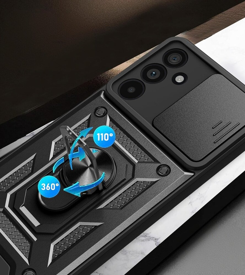 Telefontok a Samsung Galaxy M55 5G, CamShield Slide, fekete
