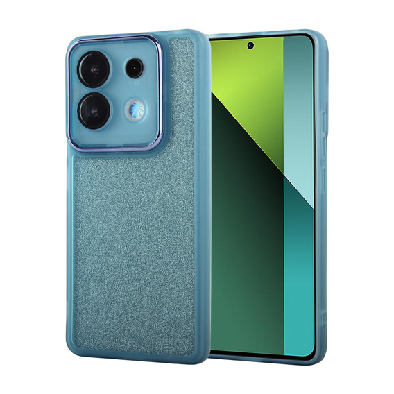 Tok Xiaomi Redmi Note 13 5G, Glittery Powder, kék + 9H edzett üveg