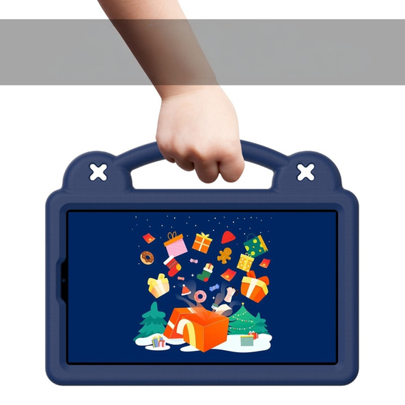Gyermek tok Samsung Galaxy Tab A9, Cute Patterns, állvánnyal, sötétkék