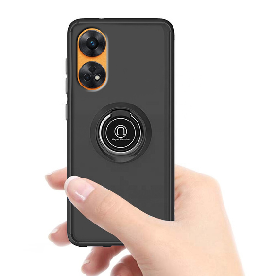Tok Oppo Reno8 T, Frosted Ring, fekete