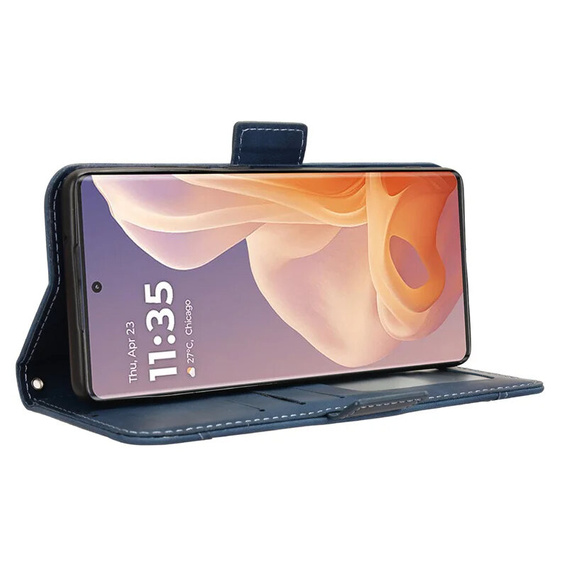 Pattintható tok a Motorola Moto G85, Card Slot, sötétkék