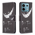 Pattintható tok a Xiaomi Redmi Note 13 Pro 5G, Wallet, Don't Touch My Phone fekete