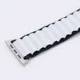 Nylon szíj Apple Watch 1/2/3/4/4/5/6/7/8/SE/ULTRA 42/44/45/45/49mm, fekete / fehér