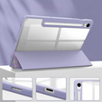 Tok Samsung Galaxy Tab S10 Lite / S10 FE / S9 FE, Smartcase Hybrid, tolltartó résszel, Marble lila