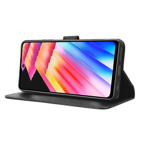 Pattintható tok a Infinix Hot 30, Wallet Smart Magnet, fekete