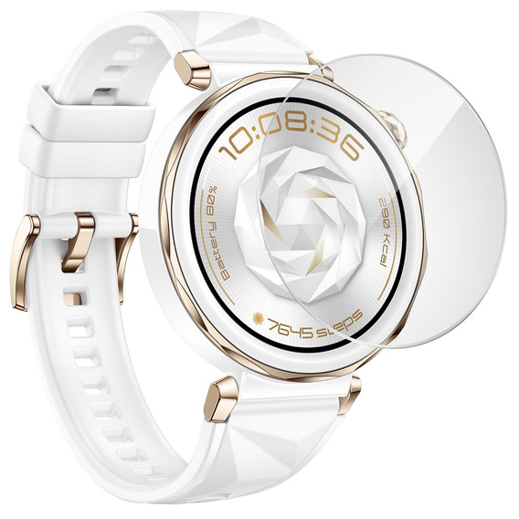 2x ERBORD edzett üveg a Huawei Watch GT 5 Pro 42mm-es órájához, rögzítőkerettel