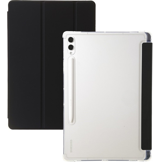 Tok Samsung Galaxy Tab S9 Ultra, Smartcase Hybrid, tolltartó résszel, fekete