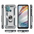 Páncélozott telefontok a Motorola Moto G60, Nox Case Ring, ezüst