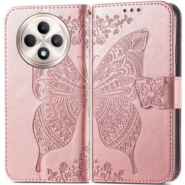 Pattintható tok a Oppo Reno 12FS / 12F, Butterfly, rózsaszín rose gold