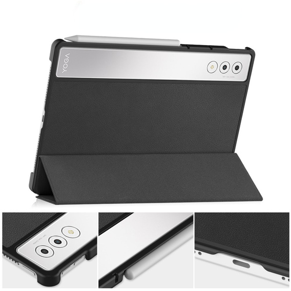 Tok Lenovo Yoga Tab Plus, Smartcase, fekete