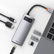 Metal Gleam sorozatú 6 az 1-ben USB-C dokkolóállomás USB-C eszközökhöz