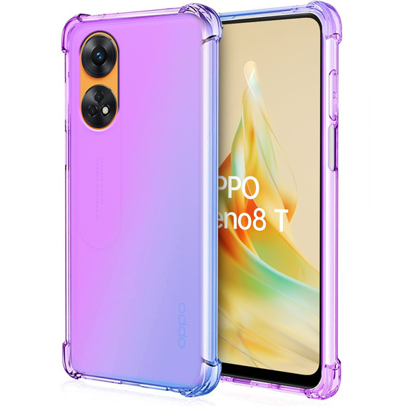 Tok Oppo Reno8 T, Gradient Dropproof, Lila / kék