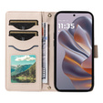 Flap tok Motorola Edge 50 Neo / Motorola ThinkPhone 25, Rhombus Crossbody Leather, bézs színű