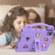 Gyermek tok Lenovo Tab M11, Cute Patterns, állvánnyal, lila