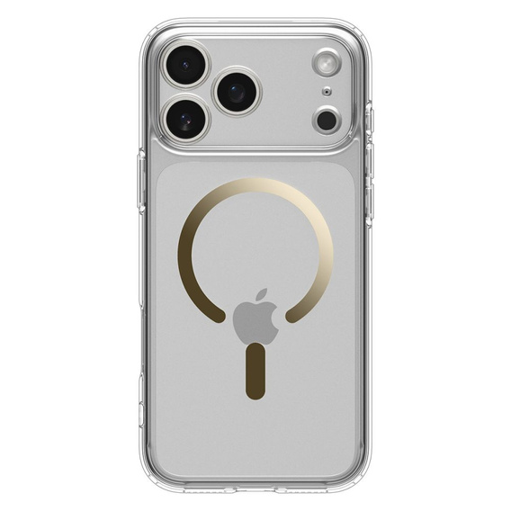 Spigen tok iPhone 17 Pro Max készülékhez, Ultra Hybrid MagSafe, Clear / Gold