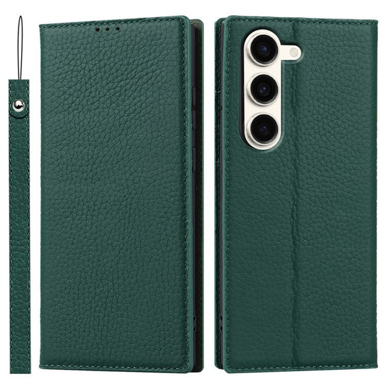 Bőr tok a Samsung Galaxy S23 Plus, ERBORD Grain Leather, zöld