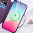 Pattintható tok a iPhone 11, RFID Wallet MagSafe CamShield, lila