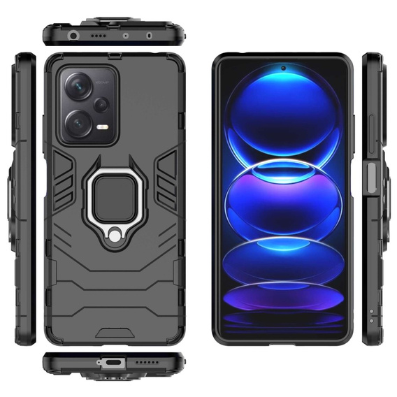 Telefontok a Xiaomi Redmi Note 12 Pro+ 5G, Kickstand Ring, fekete