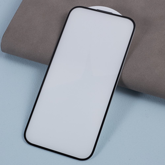 3D edzett üveg iPhone 15 készülékhez, hangszórófedéllel, fekete