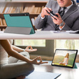 Tok Samsung Galaxy Tab S9, Smartcase tolltartóval, zöld