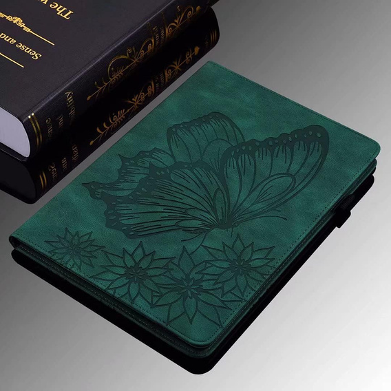 Telefontok a Lenovo Tab M9, Wallet Pen Slot, butterflies, barna