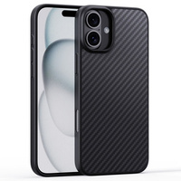 Tok iPhone 16, Aramid Fiber Cover, fekete