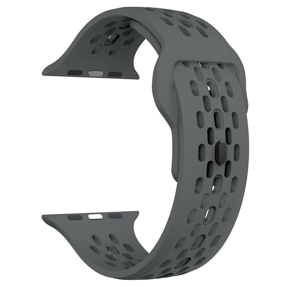 Szilikon szíj Apple Watch 1/2/3/4/4/5/6/7/8/SE/ULTRA 42/44/45/49MM órához, szürke