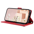 Flap tok Samsung Galaxy A55 5G, Rhombus Crossbody Leather, piros