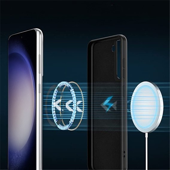 Telefontok a Samsung Galaxy S23, Silicone MagSafe, fekete