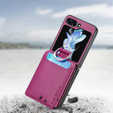 Tok Samsung Galaxy Z Flip7 FE / Z Flip6, Card Slot Ring Case, lila