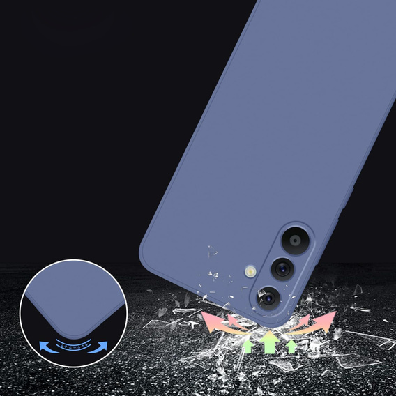 Telefontok a Samsung Galaxy A36 5G, Silicone Lite, sötétkék