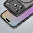 Matt tok iPhone 17 Pro készülékhez, MagSafe, kameravédelemmel, fekete