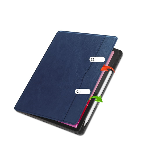 Tok Lenovo Tab M11, Business Card and Pen Slotl, kék