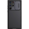 Tok Samsung Galaxy S22 Ultra, páncélozott Nillkin, CamShield Pro, fekete