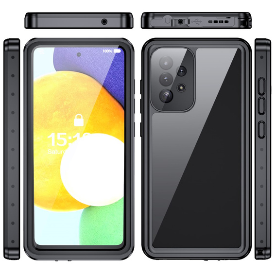 IP68 vízálló tok A52s 5G / A52 5G / A52 4G, Redpepper, fekete