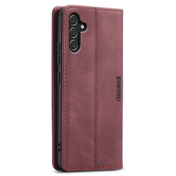 Telefontok a Samsung Galaxy A54, ERBORD Vintage, pénztárca patenttal, piros