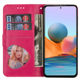 Pattintható tok a Samsung Galaxy A35 5G, Wallet Zipper Pocket Glittery, rózsaszín