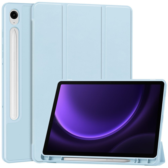 Tok Samsung Galaxy Tab S10 Lite / S10 FE / S9 FE, Smartcase tolltartóval, kék