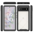 Tok Google Pixel 6a készülékhez, Shockproof, fóliával, fekete