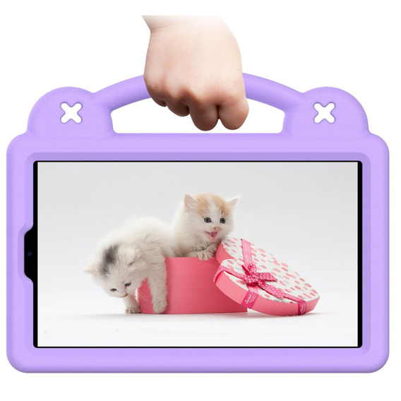 Gyermek tok Samsung Galaxy Tab A7 Lite 8.7 T220/T225, Cute Patterns, állvánnyal, lila