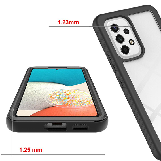 Tok Samsung Galaxy A53 5G készülékhez, Shockproof, fóliával, kék